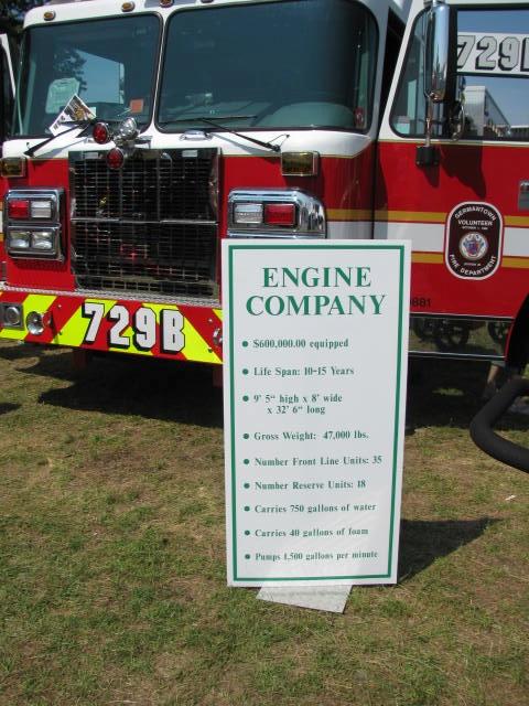 GVFD's Bravo Engine on display in the Fire & Rescue area.